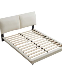 Queen Size Upholstered Floating Bed Frame