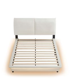 Queen Size Upholstered Floating Bed Frame