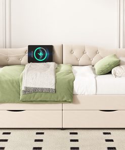 Upholstered Daybed With Storage Drawers