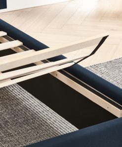 King Size Upholstered Bed Frame with Velvet Fabric