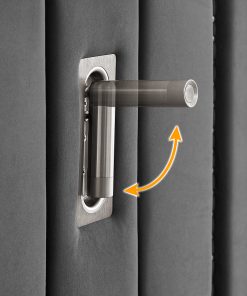 Queen Size Upholstered Bed Frame With Velvet Fabric