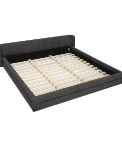 King Size Upholstered Bed Frame with Thick Fabric