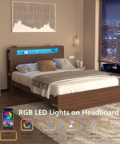 Queen Size Farmhouse Platform Bed Frame