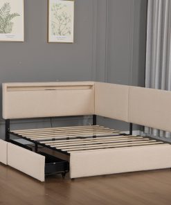 Twin Size Boucle Bed Frame