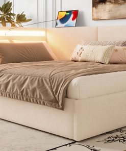 Twin Size Boucle Bed Frame