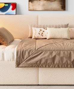 Twin Size Boucle Bed Frame