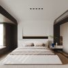 Metal Queen Size Upholstered Platform Bed
