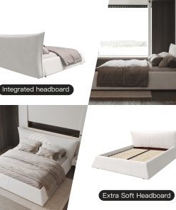 Metal King Size Upholstered Platform Bed