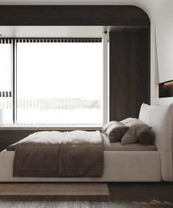 Metal King Size Upholstered Platform Bed