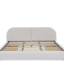 King Size Upholstered Bed Frame with Drawers