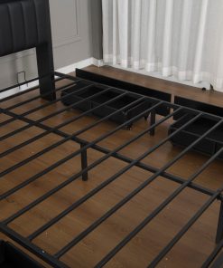 Queen Bed Frame with High Storage Headboard