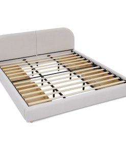 King Size Upholstered Bed Frame with Drawers