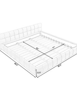 King Size Upholstered Bed Frame with Storage