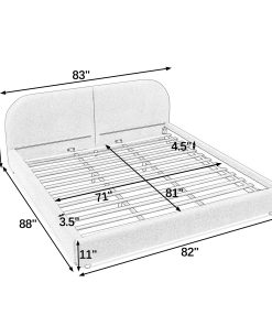 King Size Upholstered Bed Frame