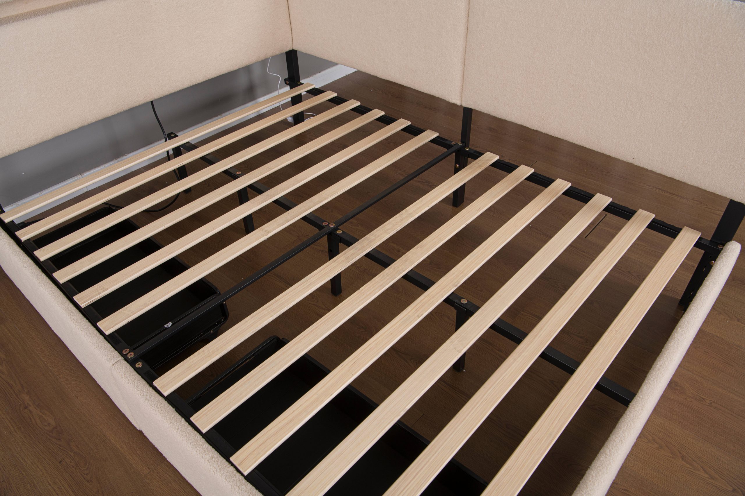 Twin Size Boucle Bed Frame