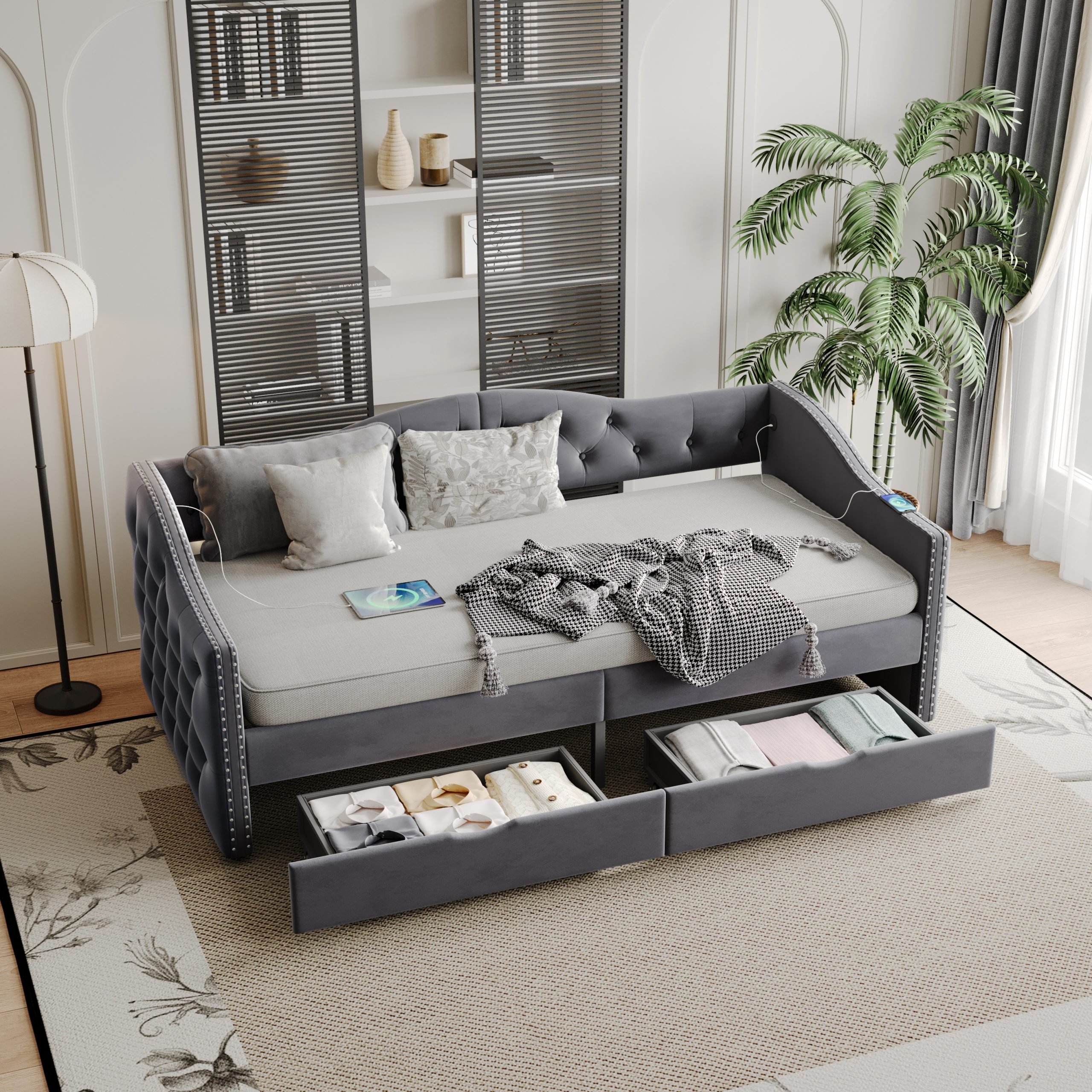 Full Size Boucle Daybed