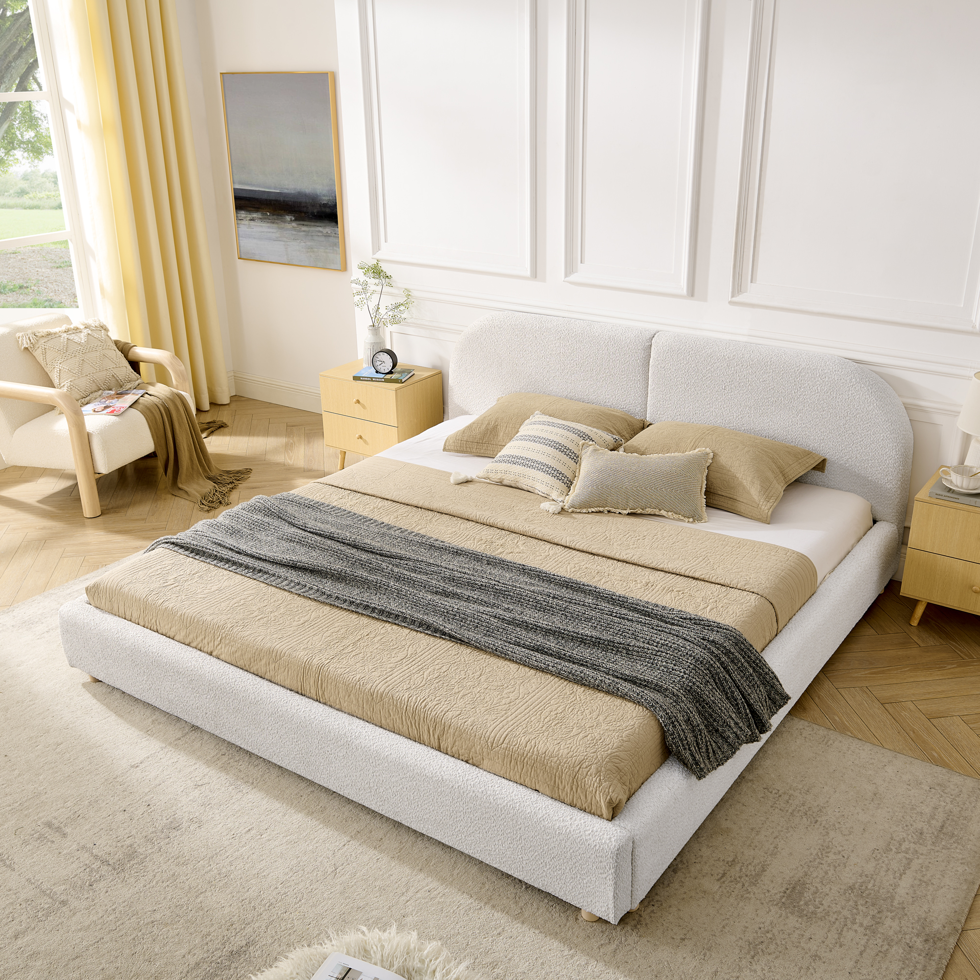 King Size Upholstered Bed Frame