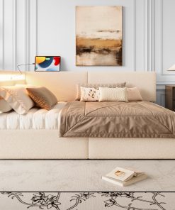 Twin Size Boucle Bed Frame