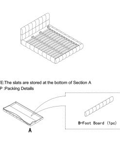 King Size Upholstered Bed Frame with Storage