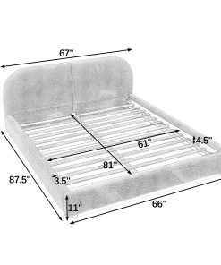 Queen Size Upholstered Platform Bed