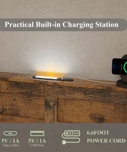 Queen-Size Bed Frame With 2 Storage Drawers And 2 USB Ports