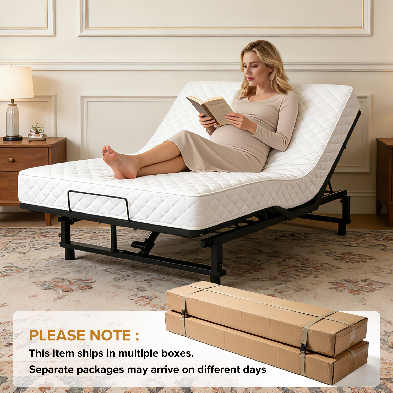 Queen Bed Frame with Head and Foot Incline