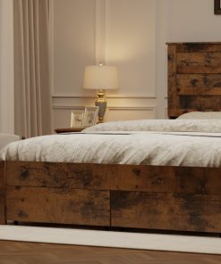 Full-Size Bed Frame With 2 Storage Drawers And 2 USB Ports