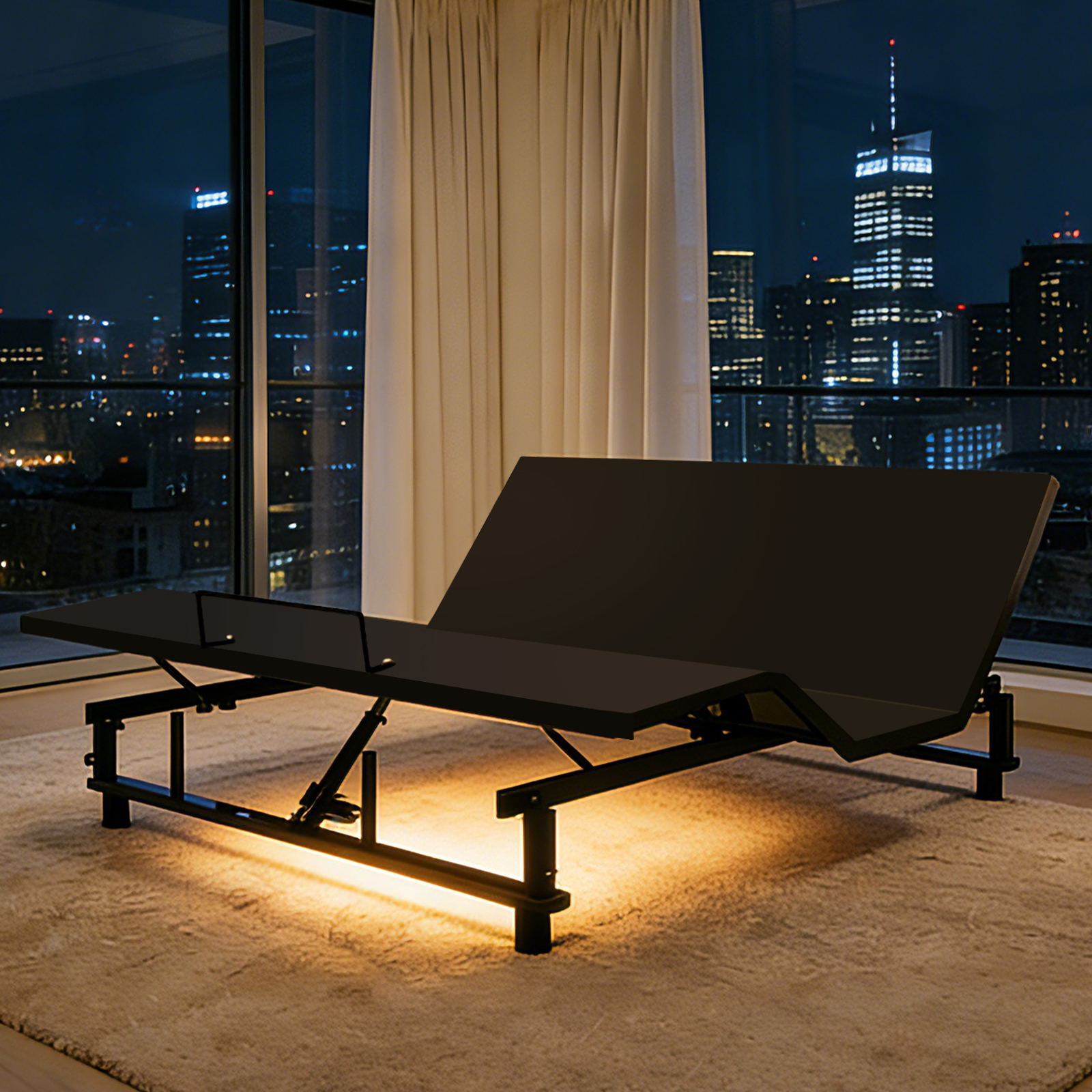 King Bed Frame with Head and Foot Incline