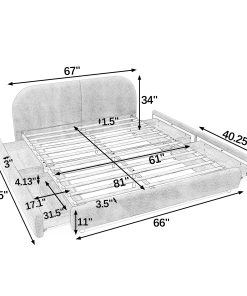 Queen Size Upholstered Bed Frame