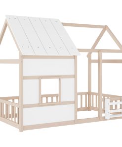 Twin Size House Floor Bed With 7 Colors LED Light