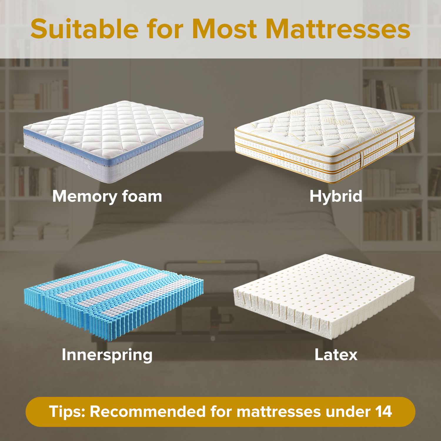 Queen Bed Frame with Head and Foot Incline