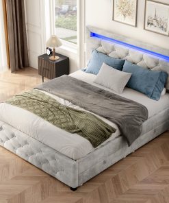 Full Size Upholstered Platform Bed