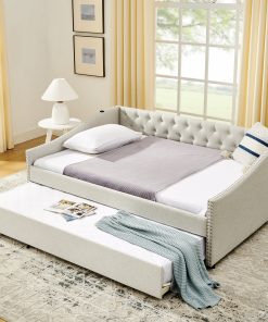 Full Size Daybed with USB Charging & Twin Size Bed