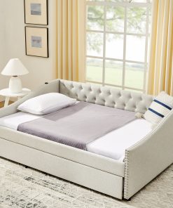 Full Size Daybed with USB Charging & Twin Size Bed