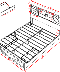 Queen Size Farmhouse Bed Frame