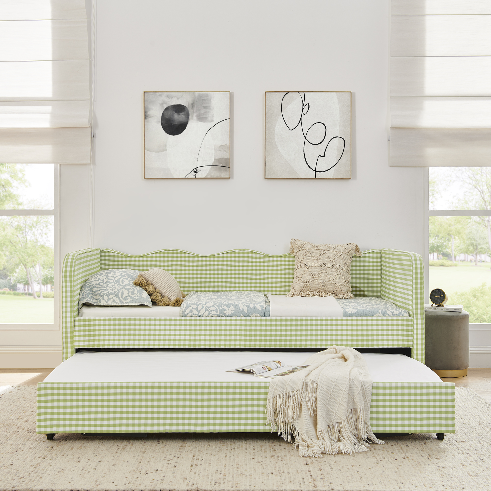 Twin‑Size Daybed with Pull‑Out Trundle