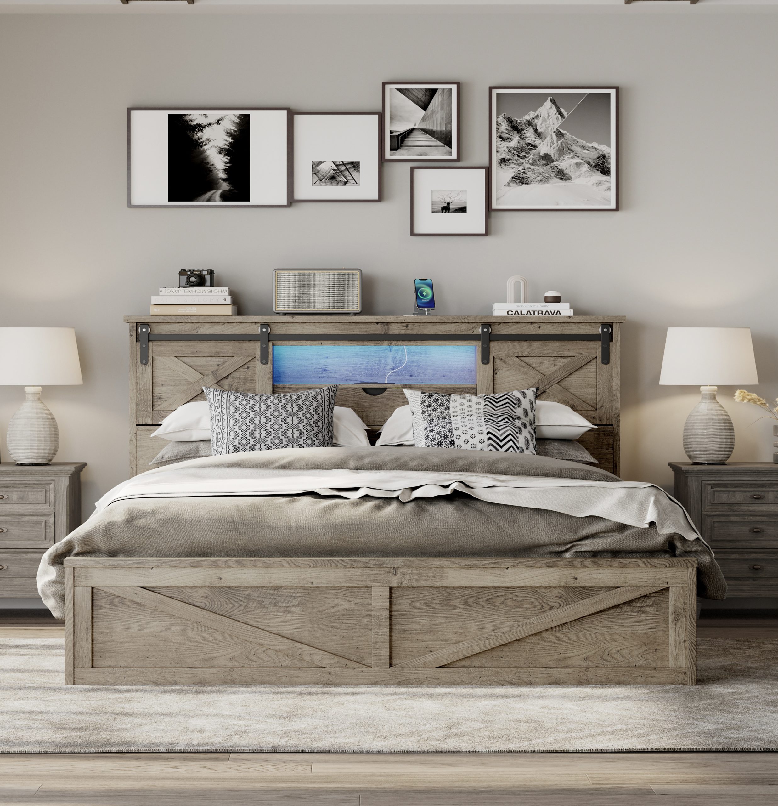 King Size Farmhouse Bed Frame