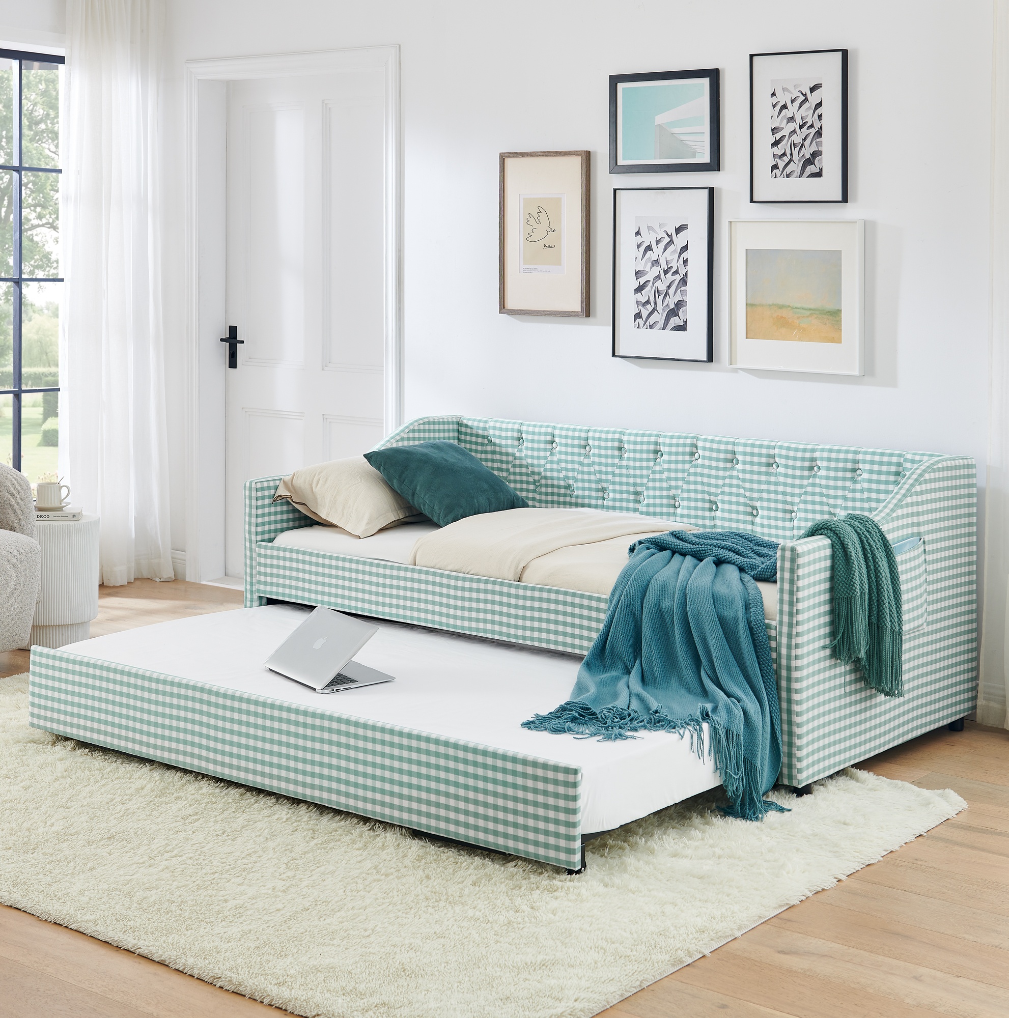 Twin‑Size Upholstered Convertible Daybed