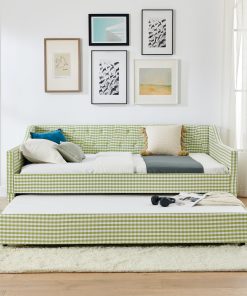 Full‑Size Upholstered Convertible Daybed