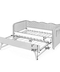 Twin‑Size Daybed with Pull‑Out Trundle