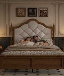 Queen Size Bed Frame With Upholstered Headboard
