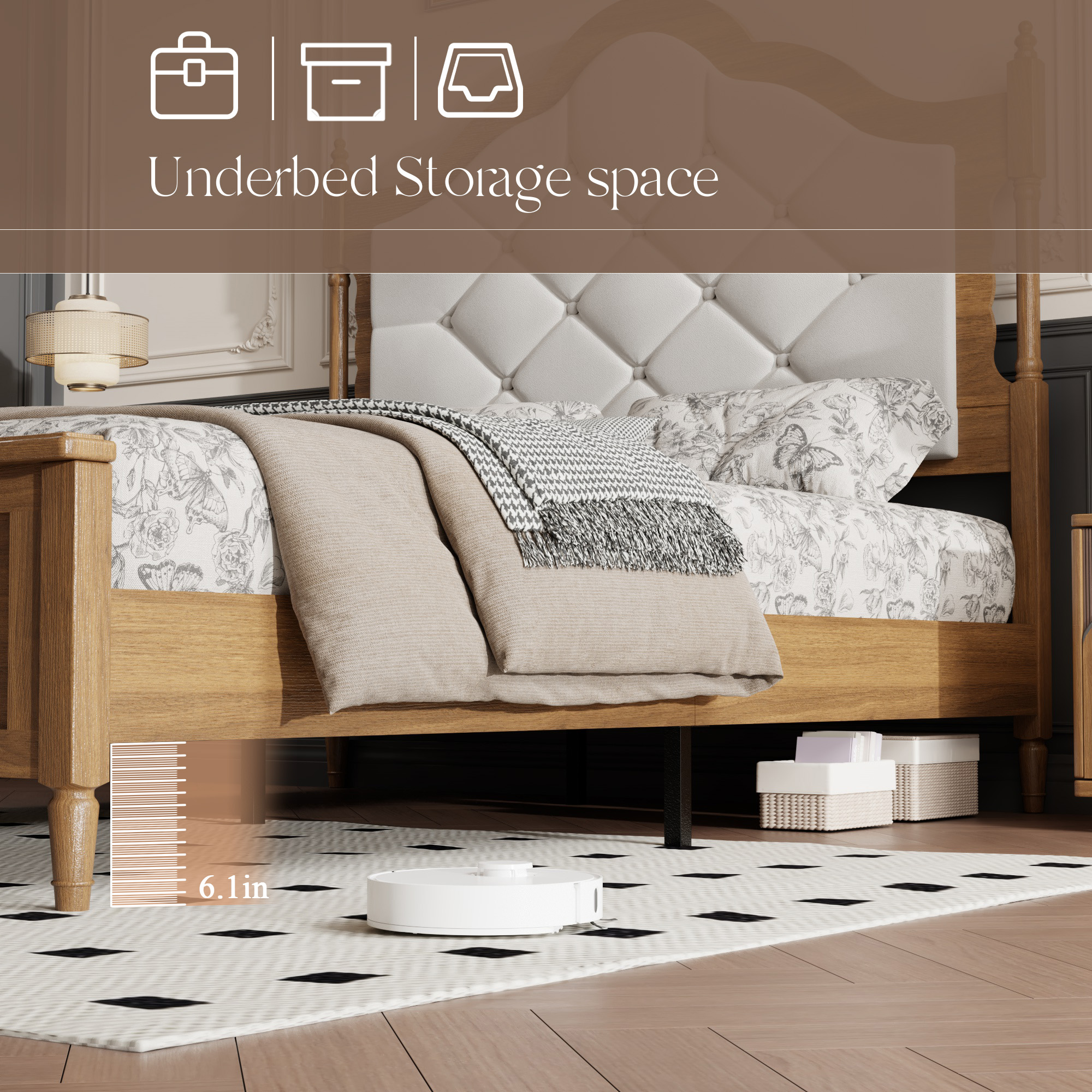 Queen Size Platform Bed Frame
