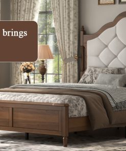 Queen Size Bed Frame With Upholstered Headboard