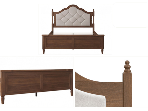 Queen Size Bed Frame With Upholstered Headboard