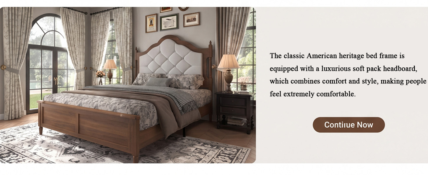 Queen Size Bed Frame With Upholstered Headboard