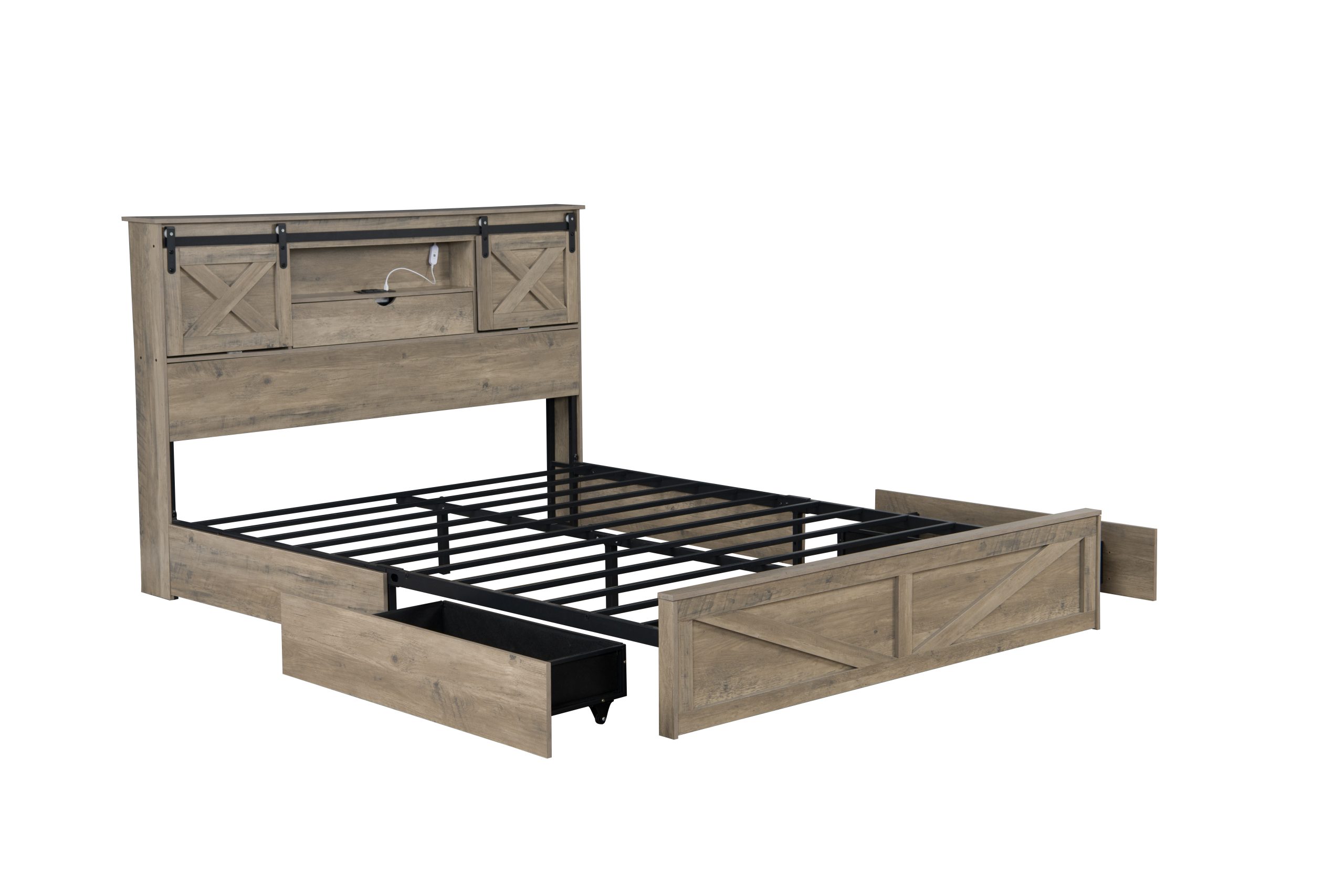Queen Size Farmhouse Bed Frame - Image 7
