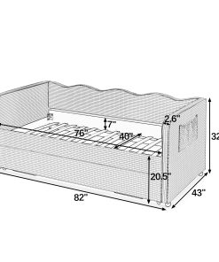 Twin‑Size Daybed with Pull‑Out Trundle