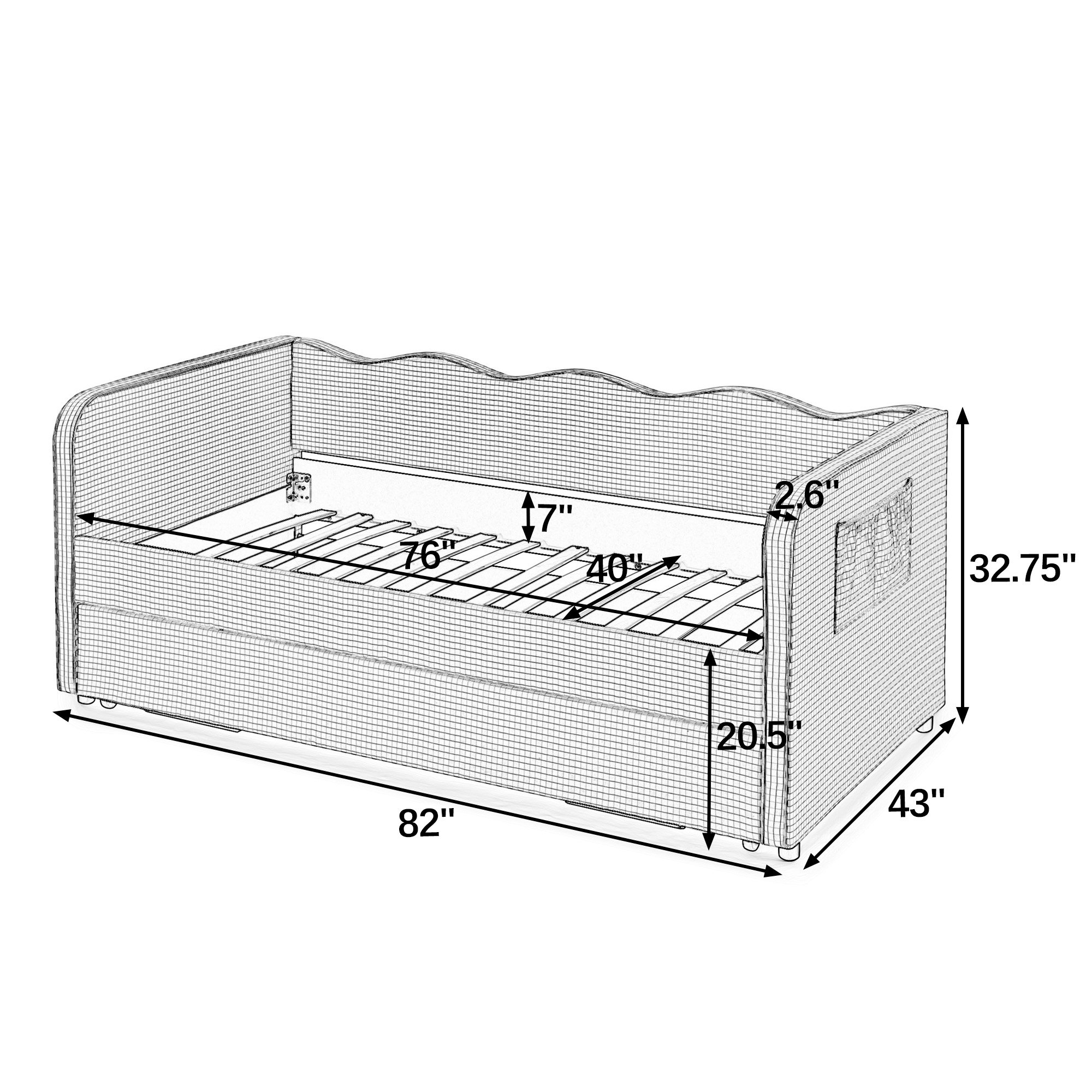 Twin‑Size Daybed with Pull‑Out Trundle