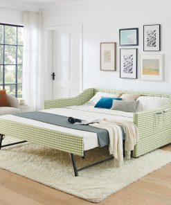 Full‑Size Upholstered Convertible Daybed