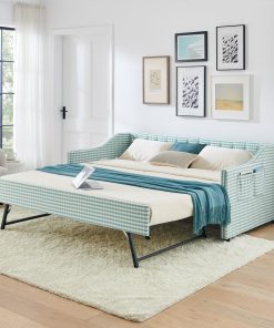 Twin‑Size Upholstered Convertible Daybed
